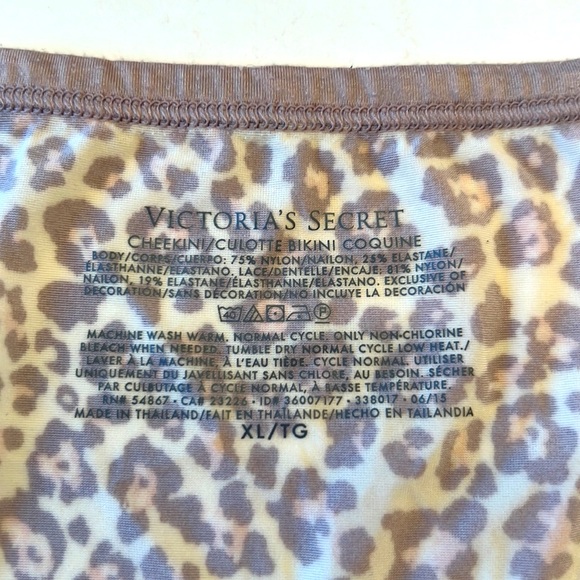 Victoria’s Secret, new, beige & Pink Cheetah, print, Cheekini panties, size XL - Picture 5 of 7